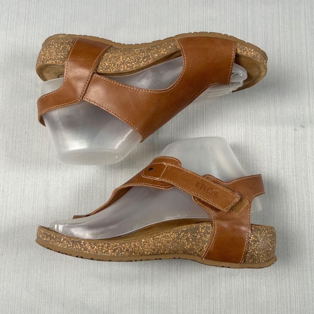 Taos Loop Womens slingback comfort sandals US 7.5 Brown Leather Arch Support